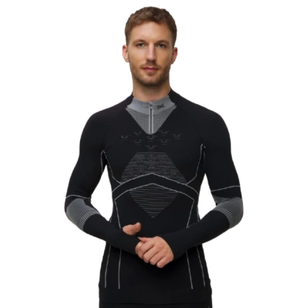Koszulka Męska X-Bionic Energy Accumulator 4.0 Light Shirt LS 1/2 Zip Black