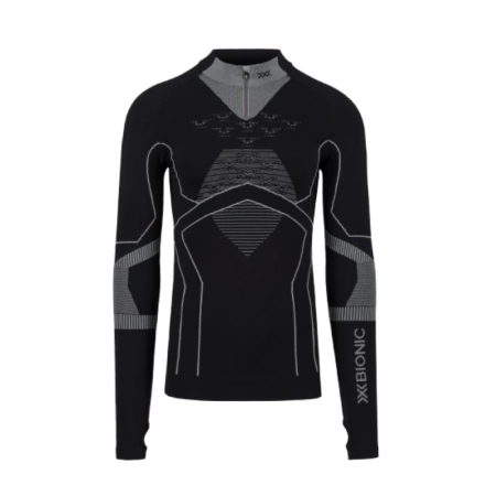 Koszulka Męska X-Bionic Energy Accumulator 4.0 Light Shirt LS 1/2 Zip Black